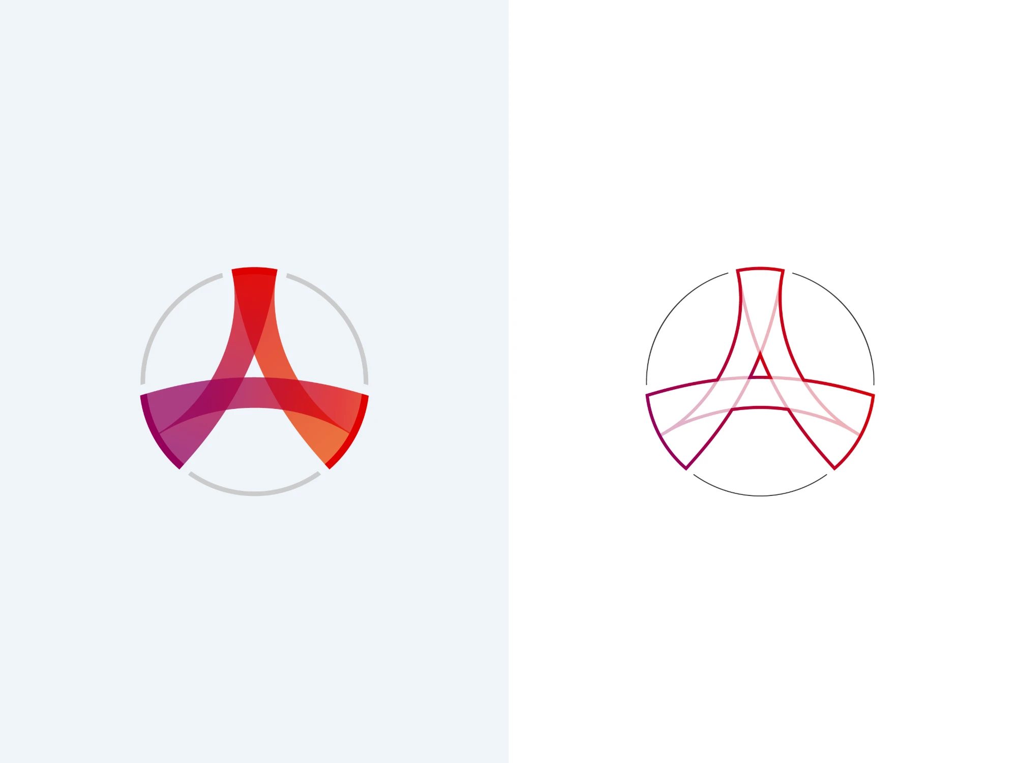 Aura logo in colour and outline versions