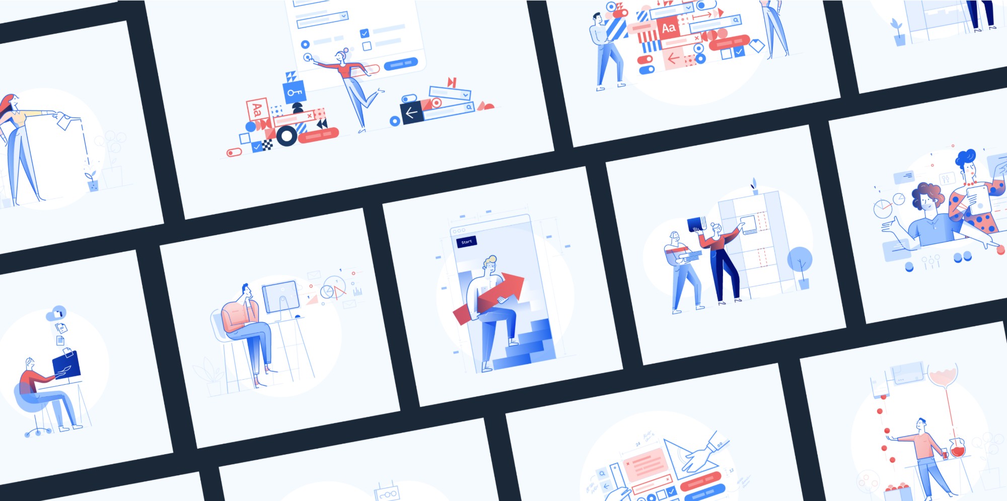 Overview of illustrations from the RMS illustration library